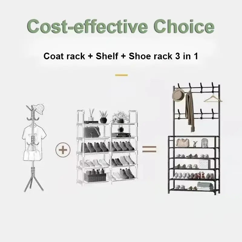 Multifunctional Coat & Shoes Rack