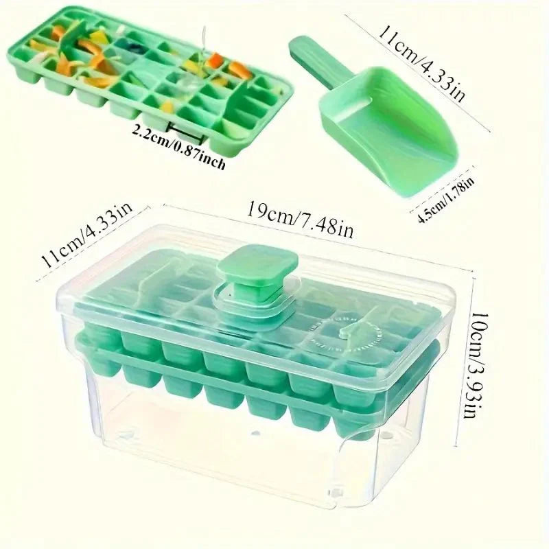 Double Layer Ice Cube Molds With Storage Box - Savroo