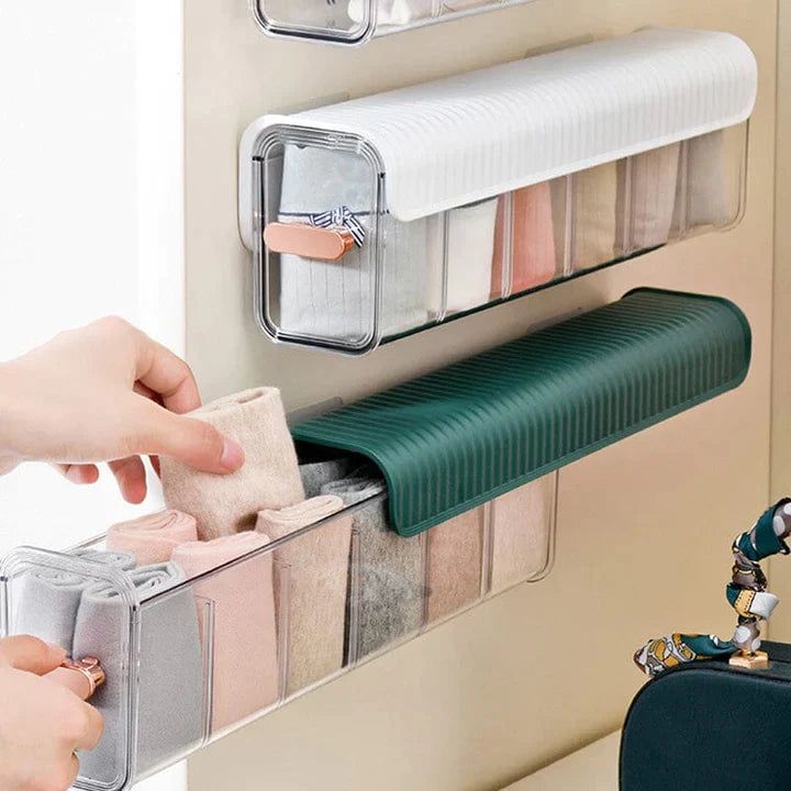 Original 6 Cells Wall Mount Socks Underwear Drawer Organizer - Savroo