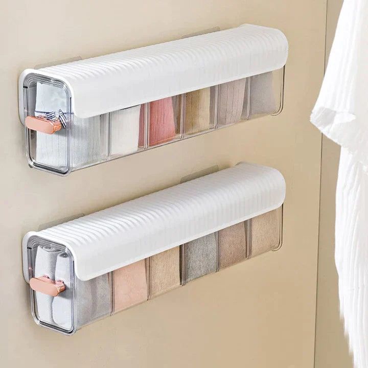 Original 6 Cells Wall Mount Socks Underwear Drawer Organizer - Savroo