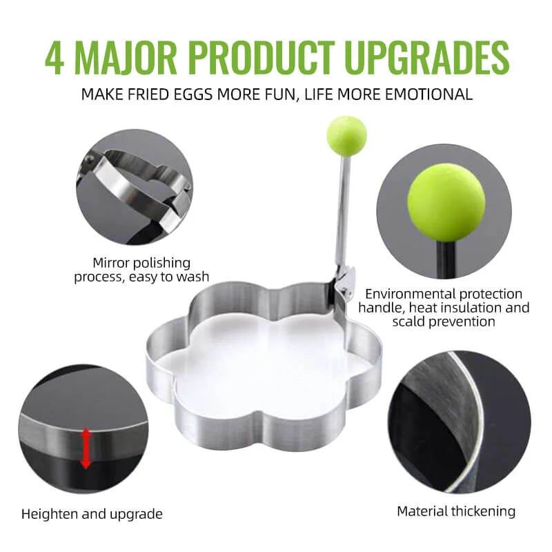 Stainless Steel Fried Egg Molds (Set of 4) - Savroo
