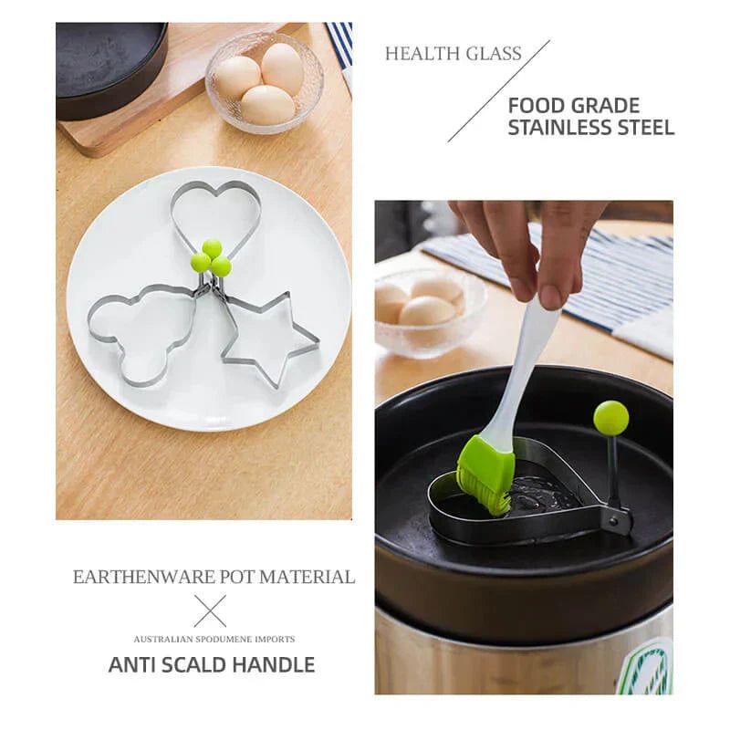 Stainless Steel Fried Egg Molds (Set of 4) - Savroo