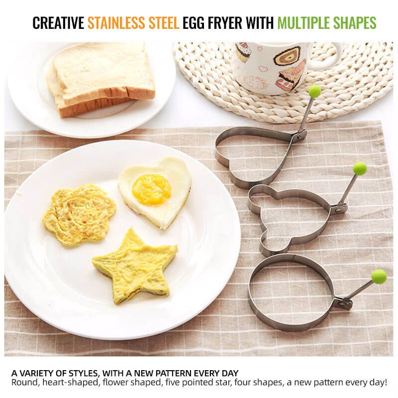 Stainless Steel Fried Egg Molds (Set of 4) - Savroo