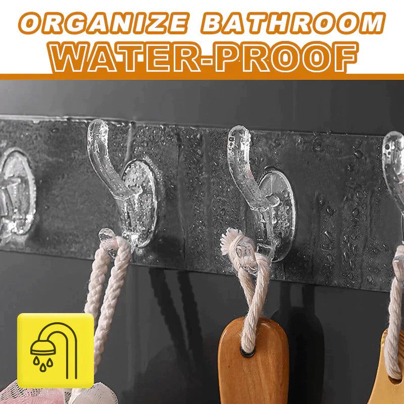 Transparent Wall - Mounted 6 - Hook Rack - Savroo