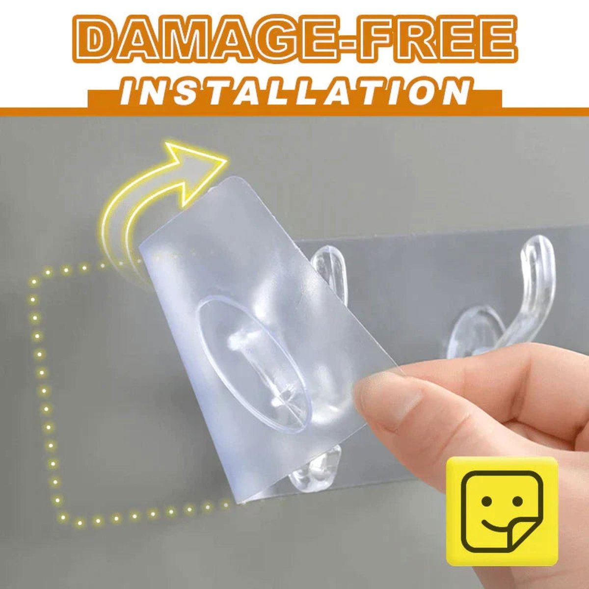 Transparent Wall - Mounted 6 - Hook Rack - Savroo